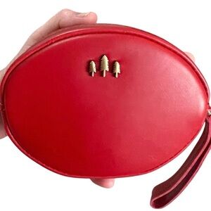 PORTLAND LEATHER - Roswell Pouch. BNNU, smooth full grain leather. Color Ruby.